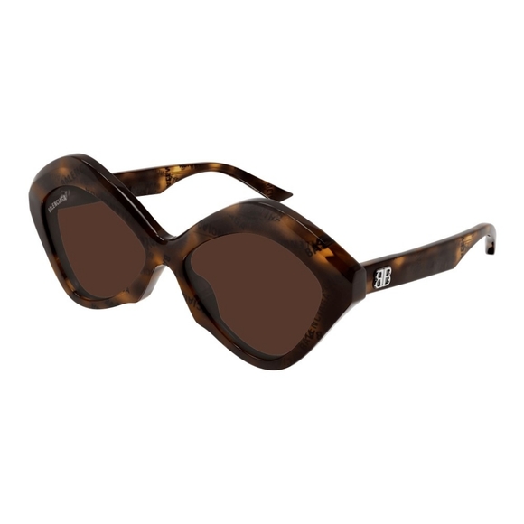 NEW BALENCIAGA HAVANA WOMEN BROWN SUNGLASSES BB0125S 006 - Picture 1 of 5